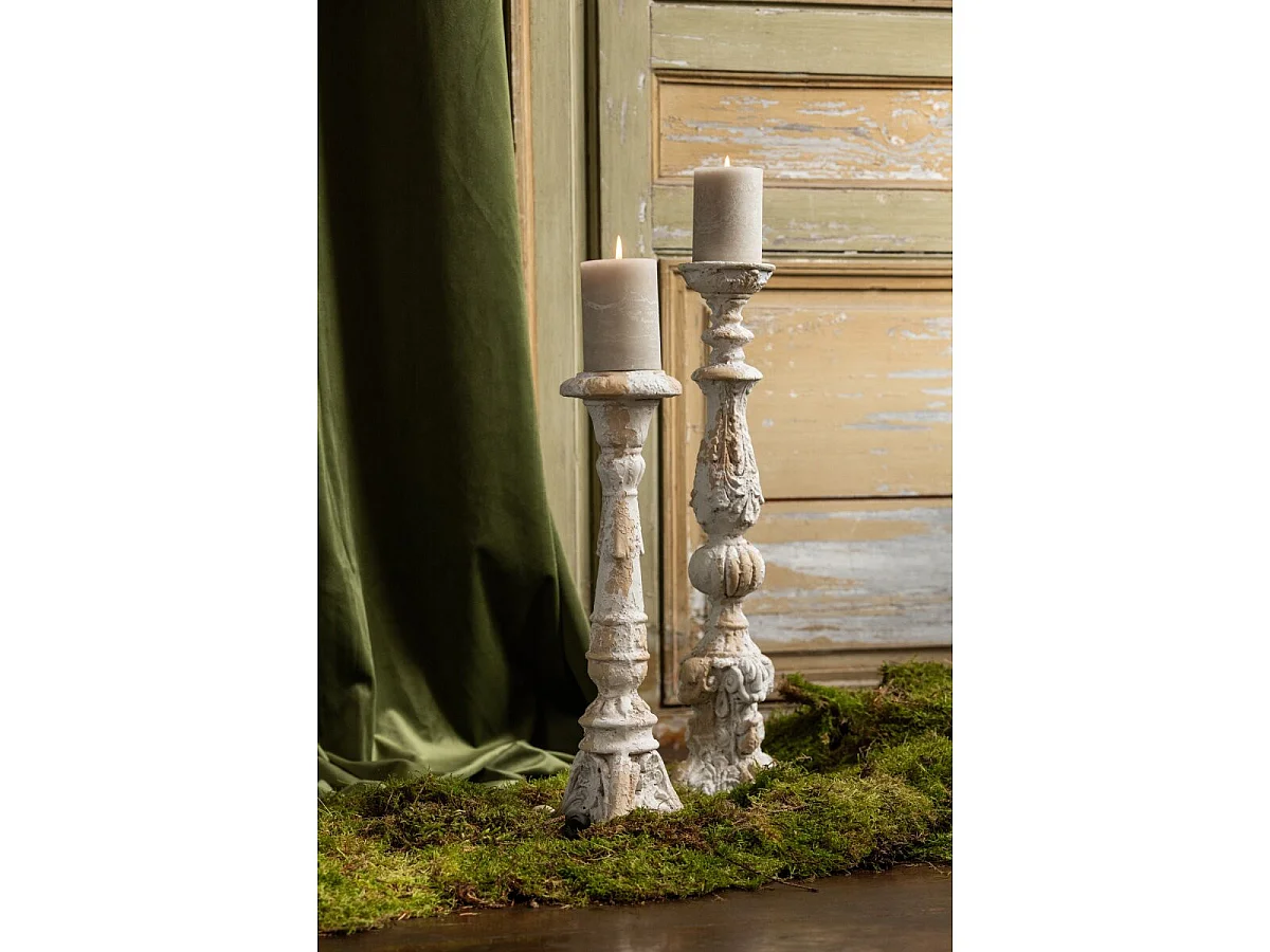Bougeoir sur Pied Extérieur "Rémi" 55cm Beige