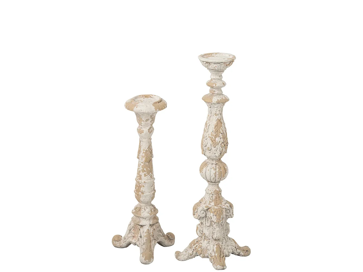 Bougeoir sur Pied Extérieur "Rémi" 44cm Beige