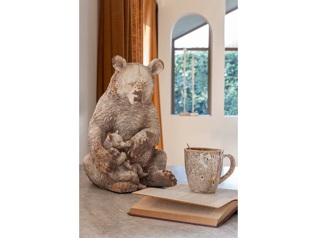 Statuette Ours Extérieur "Livio" 37cm Marron