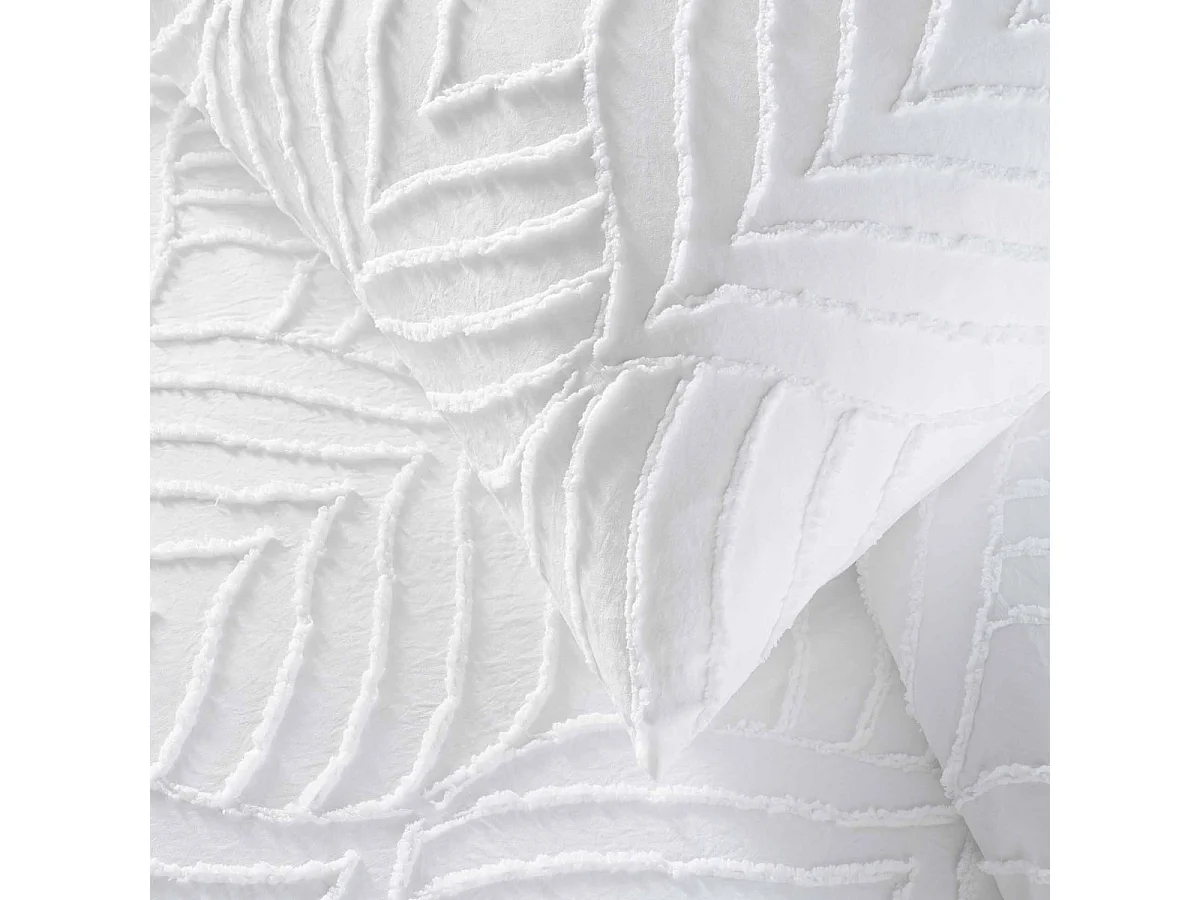 Parure de Lit 2 Pièces "Heltie" 140x200cm Blanc