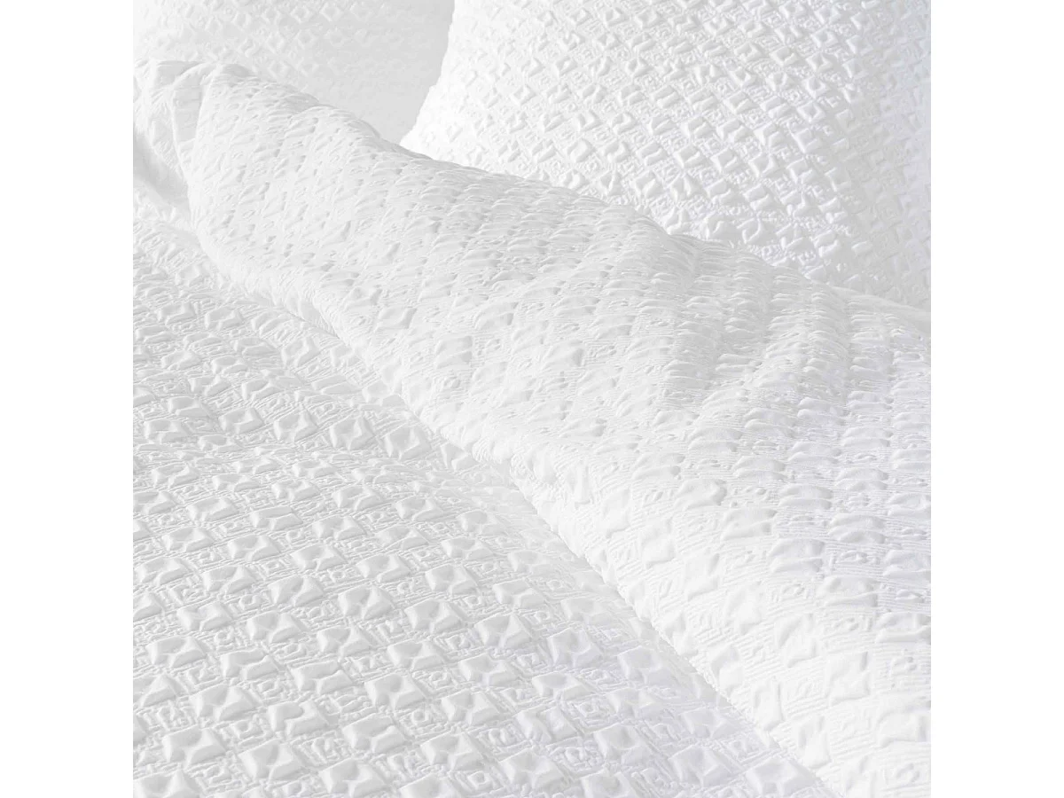 Parure de Lit 2 Pièces "Litea" 140x200cm Blanc