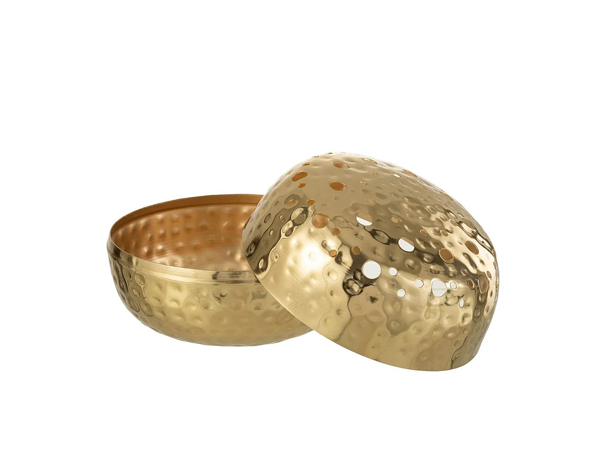Vase Boule Ajouré "Mandy" 23cm Or