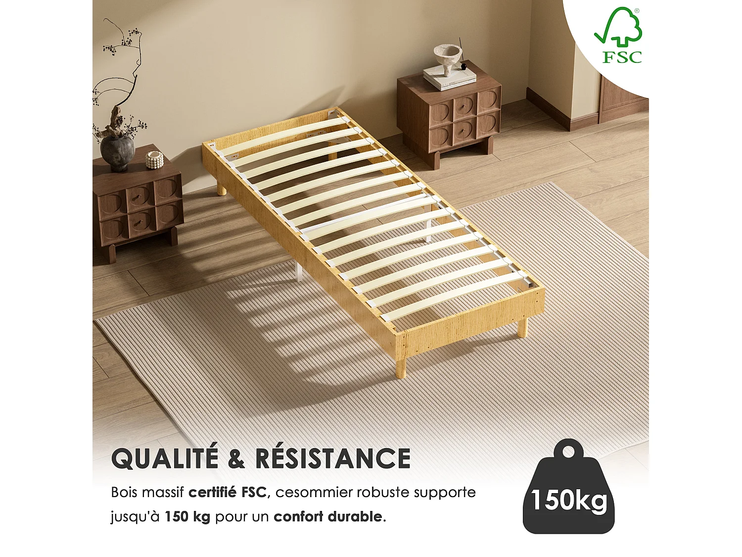 Boxspring met lattenbodem 90x200 cm wit, 6 poten