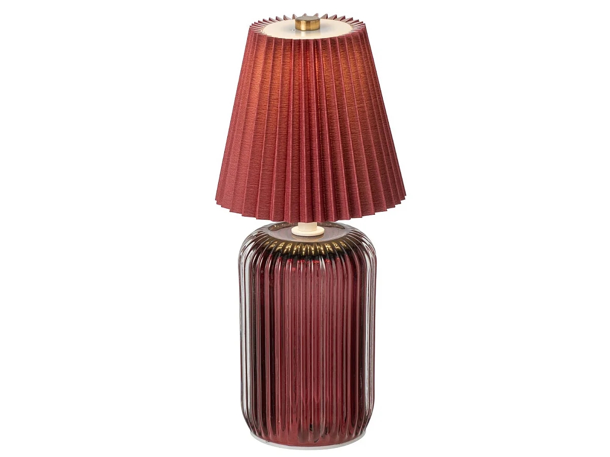 Lampe à Poser LED "Lola" 24cm Bordeaux