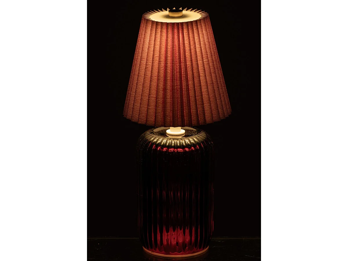 Lampe à Poser LED "Lola" 24cm Bordeaux
