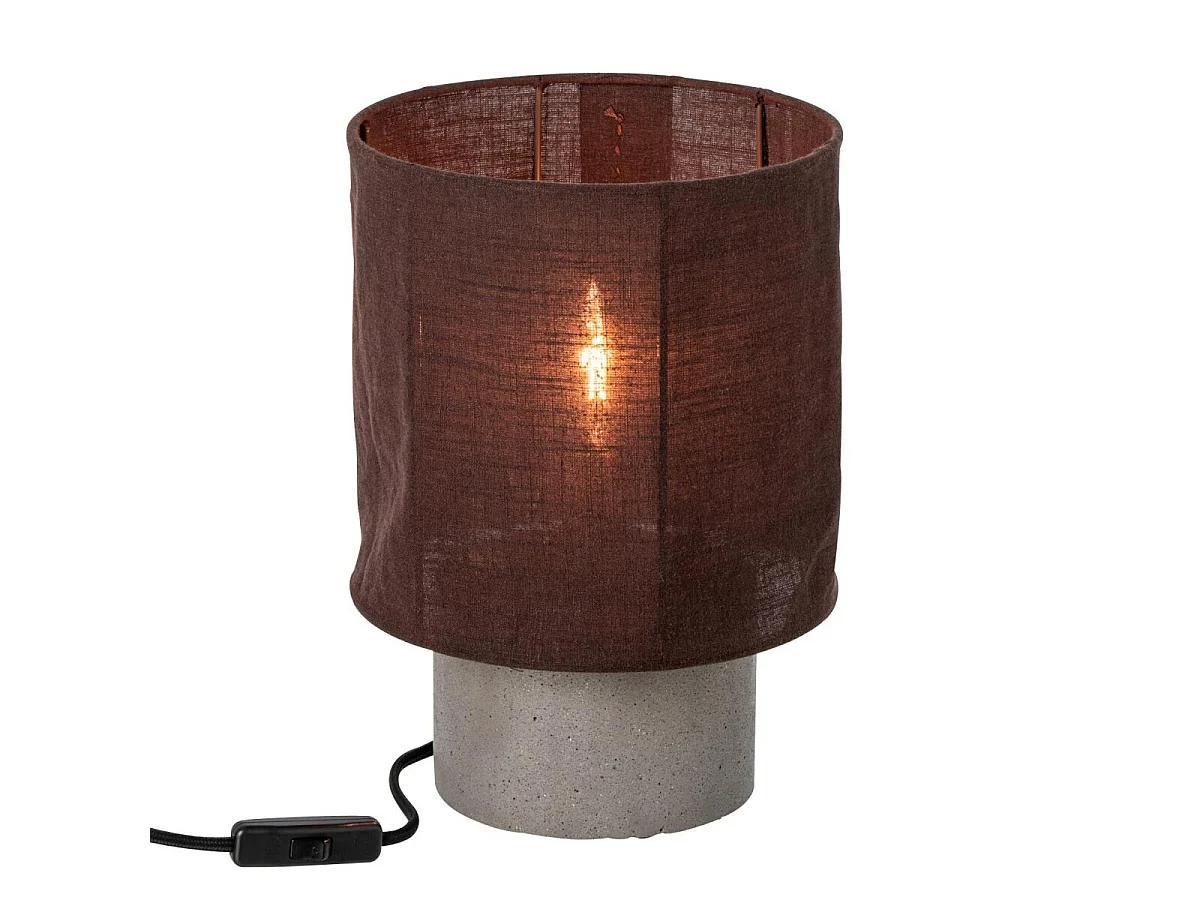Lampe à Poser "Havel" 28cm Marron