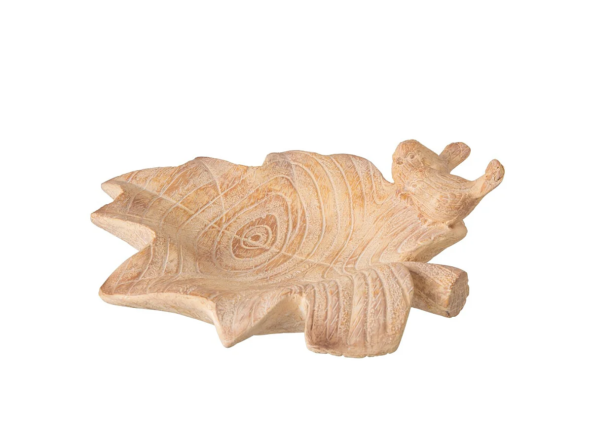 Coupelle Déco Feuille "Bérénice" 39cm Beige