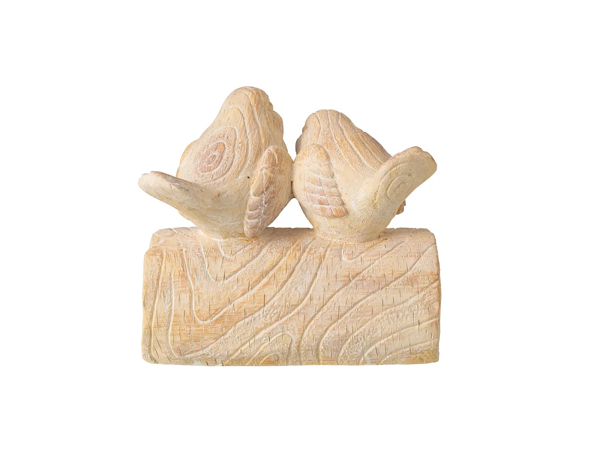 Statuette Déco Oiseaux "Bérénice" 28cm Beige