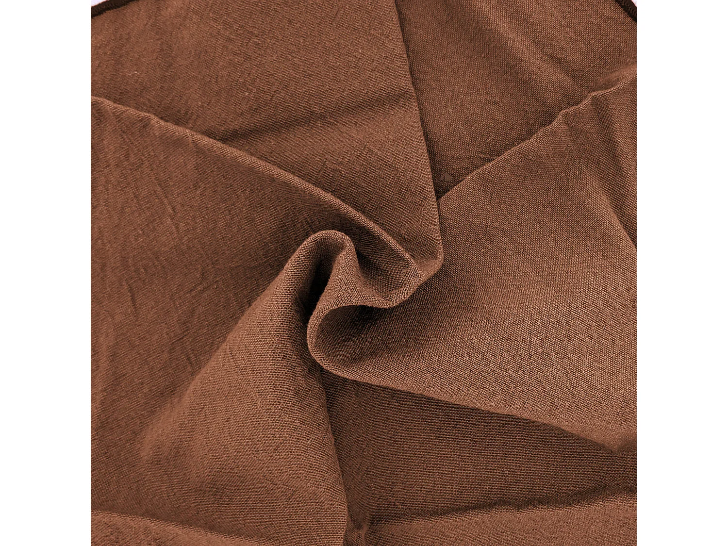 Lot de 4 sets de table coton 37x50 cm HONO marron cognac