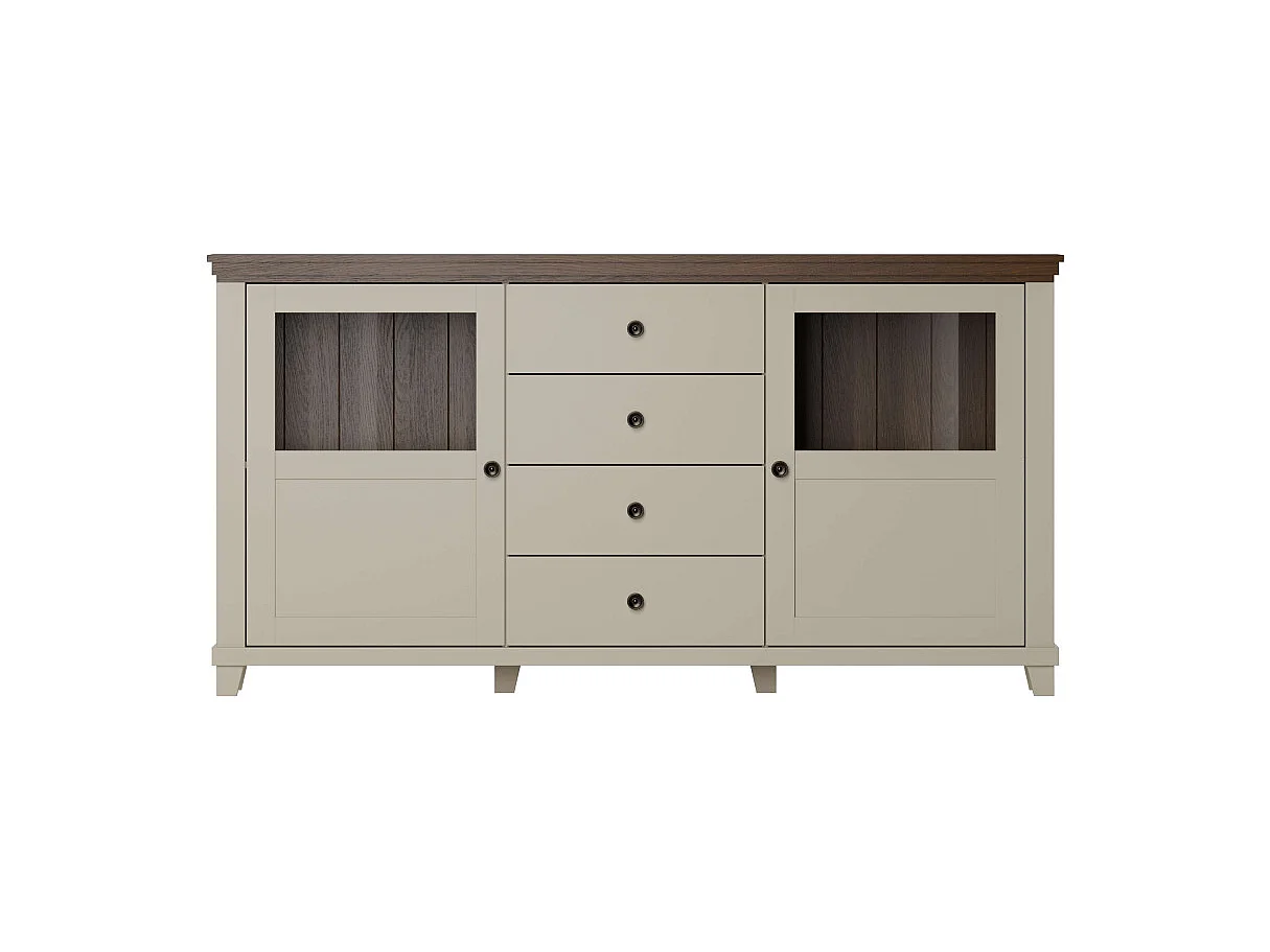 Sideboard 2 dörrar 4 lådor Martin Beige och Trä