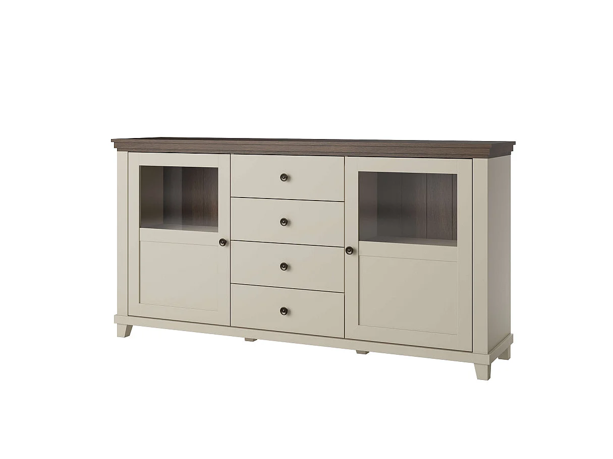Sideboard 2 dörrar 4 lådor Martin Beige och Trä