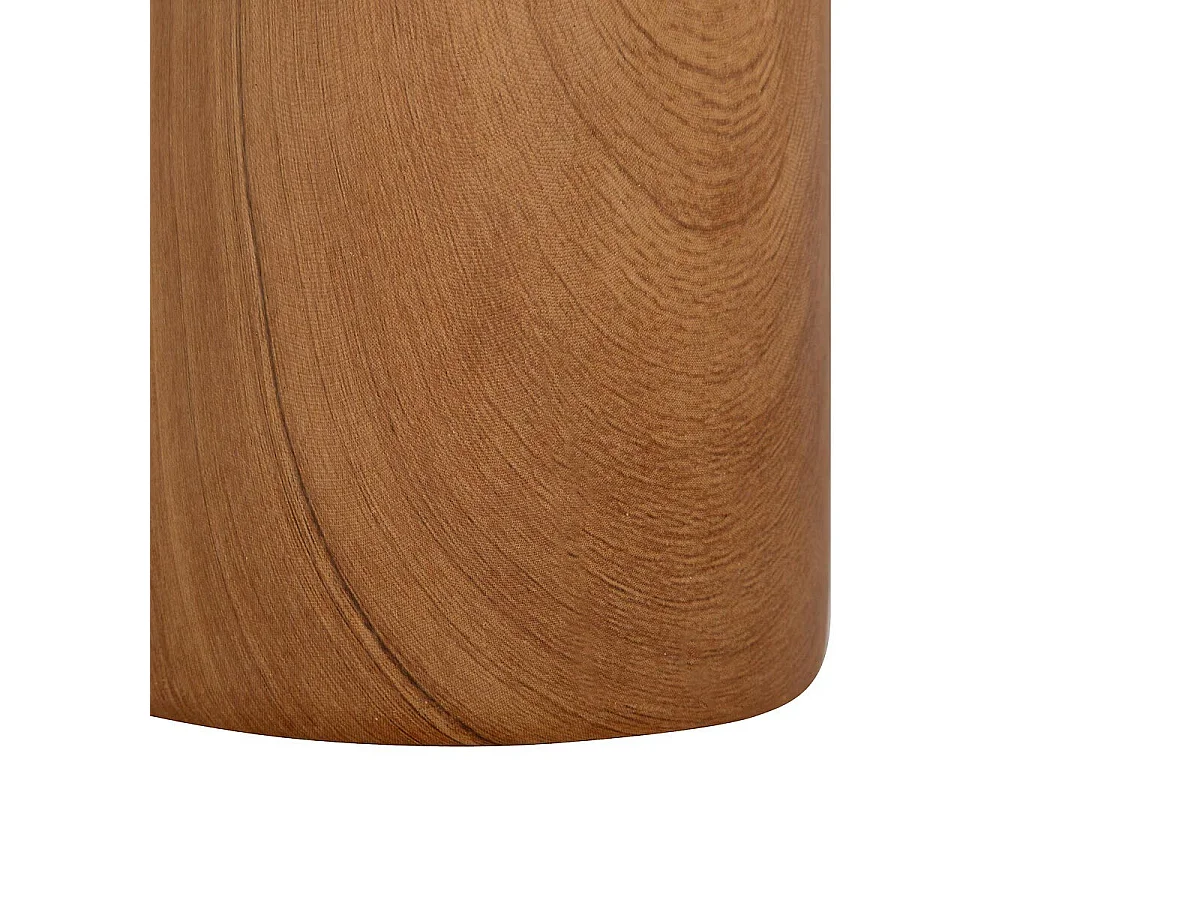 Vase Cylindrique Effet Bois "Soa" 20cm Marron