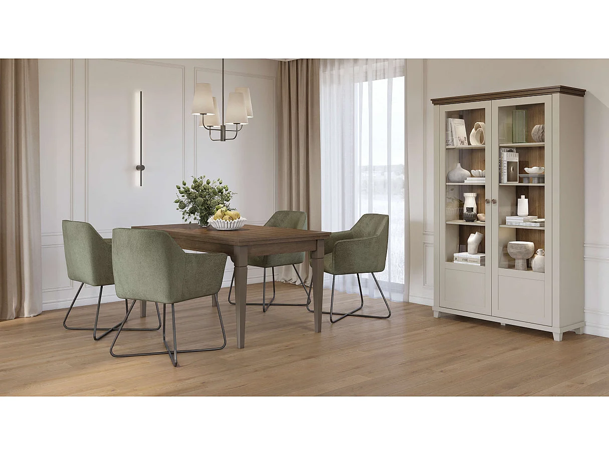 Martin servieskast 2 deuren beige en hout