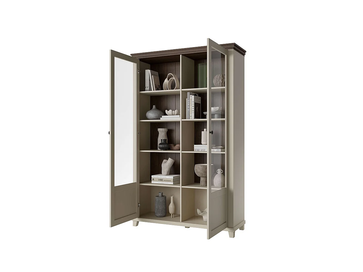 Martin servieskast 2 deuren beige en hout