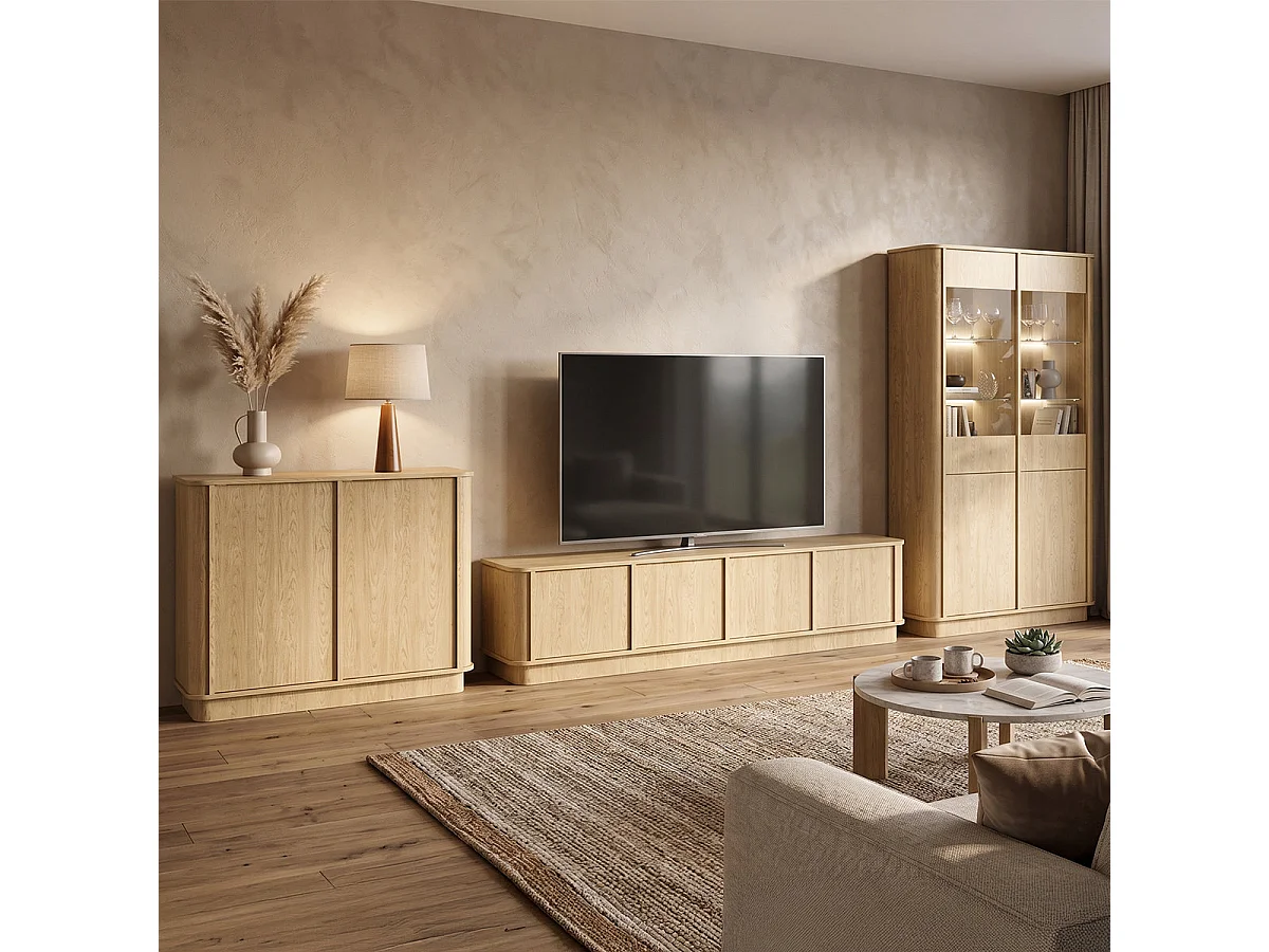 TV-bänk 4 dörrar 200 cm Halina Trä