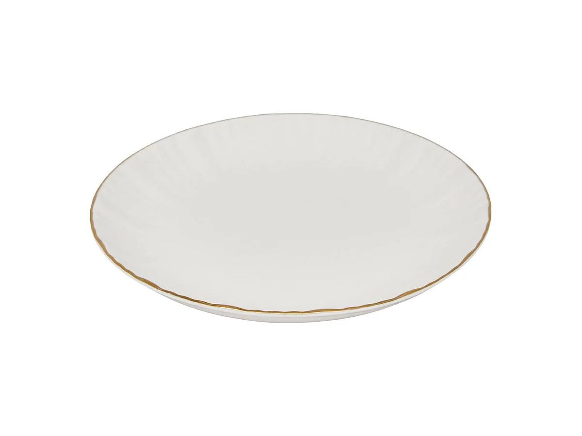 Lot de 6 Assiettes à Pain "Daphné" 14cm Blanc