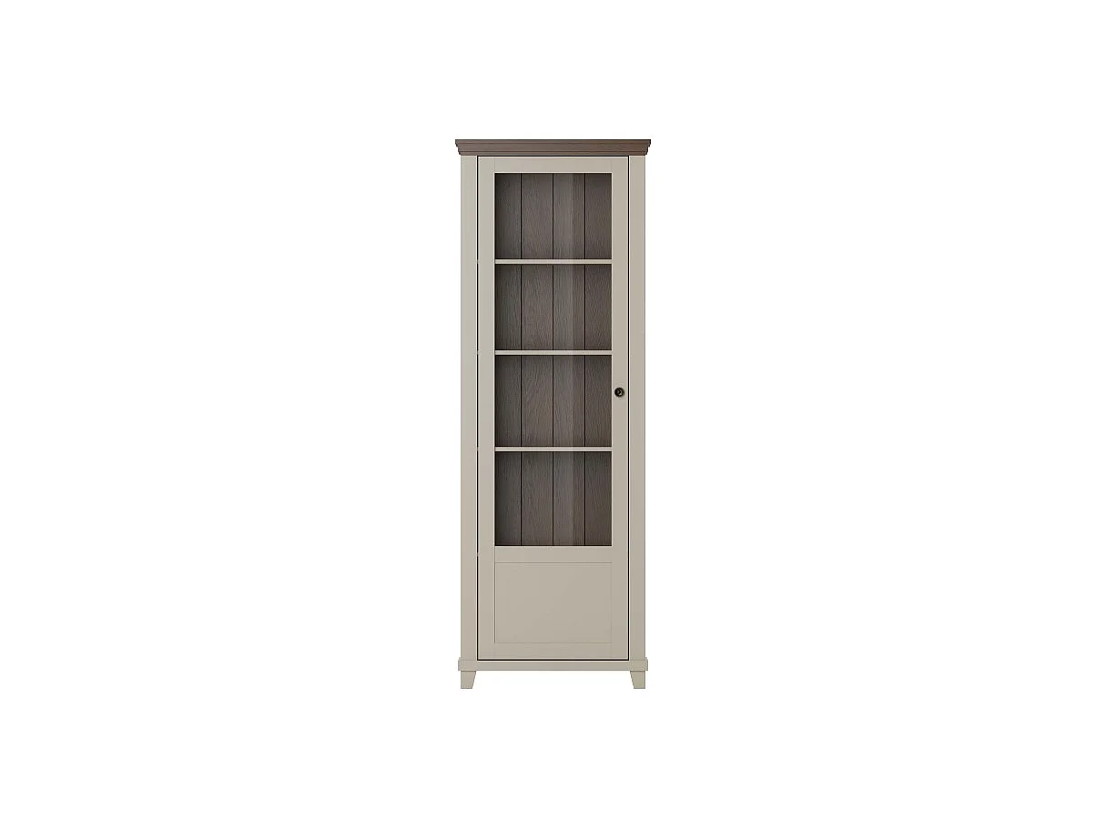 Vitrina 1 puerta apertura izquierda Martin Beige y Madera