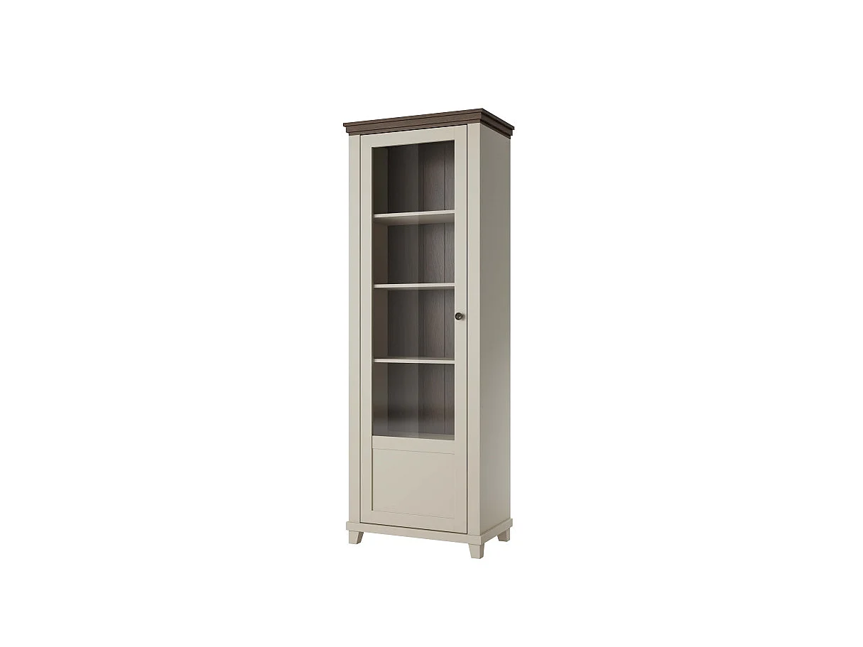 Vitrina 1 puerta apertura izquierda Martin Beige y Madera