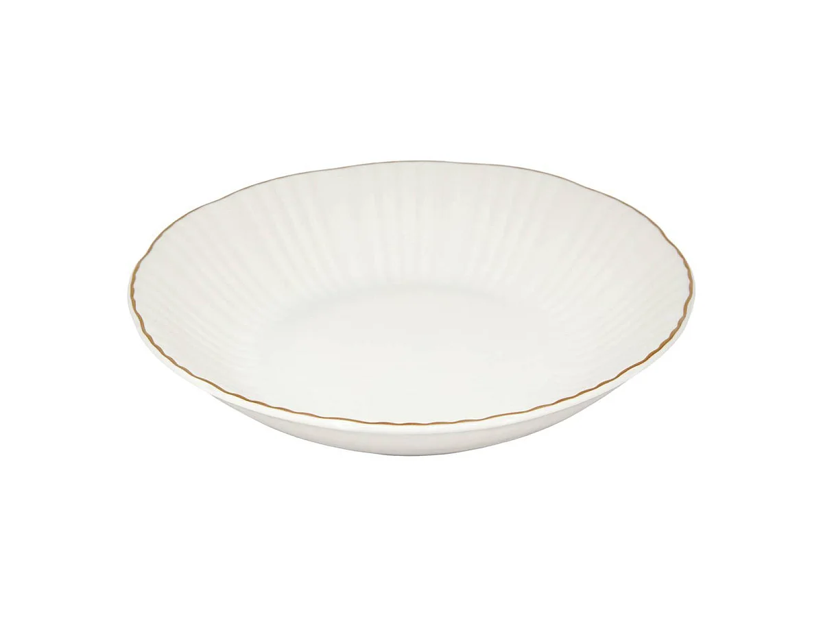 Lot de 6 Assiettes Creuses "Daphné" 20cm Blanc