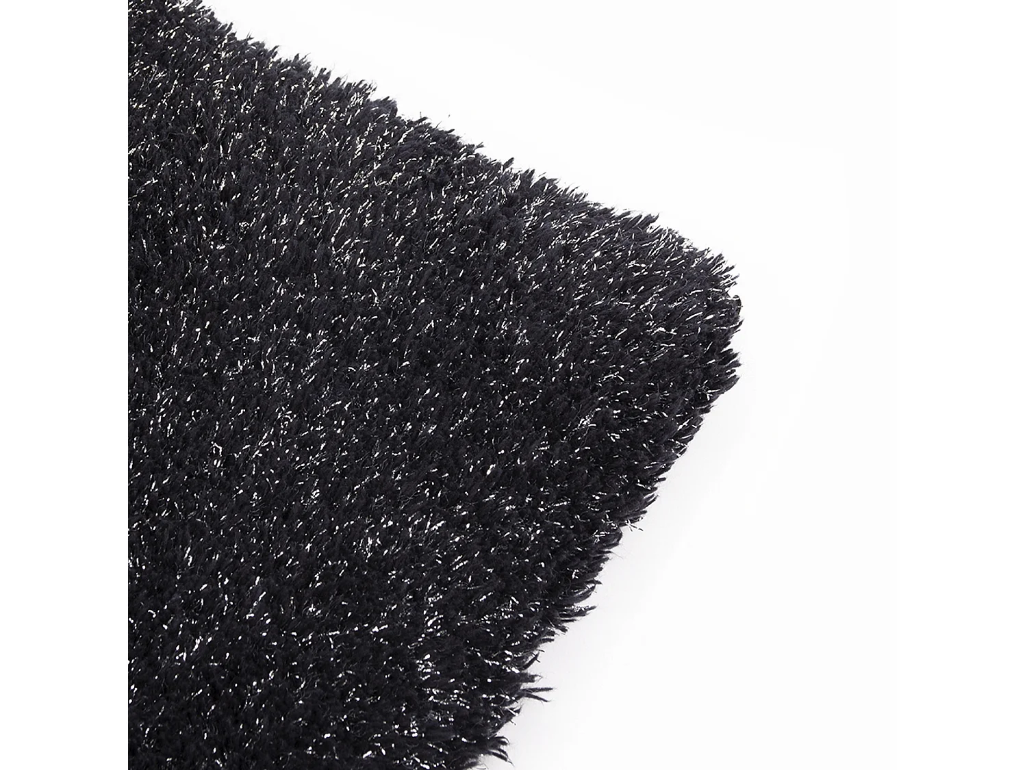 Tapis de bain LUREX en coton noir - 45x75 cm - BATHBAZAAR