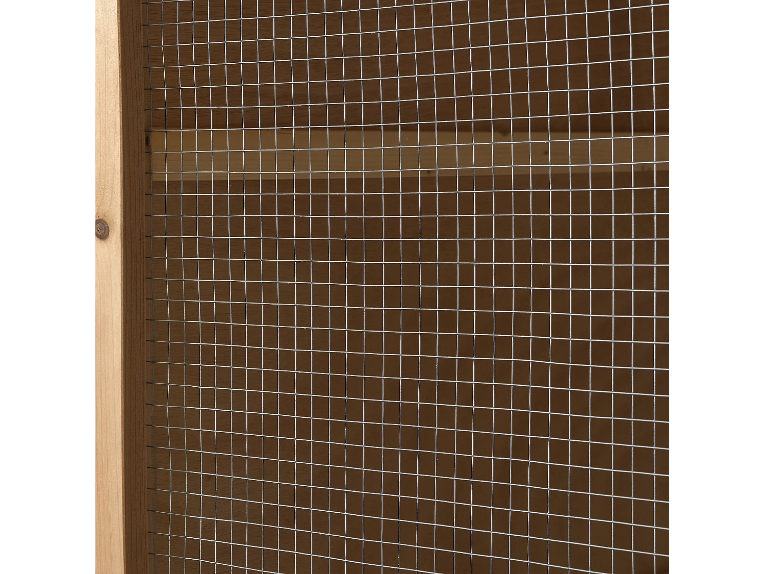 Ensemble poulailler et extension grillagé en bois - 10 poules - Naturel - FERAS