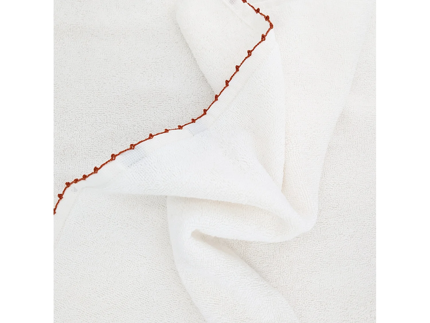 Parure de bain 7 pièces collection ORLA pur coton avec picueta orange