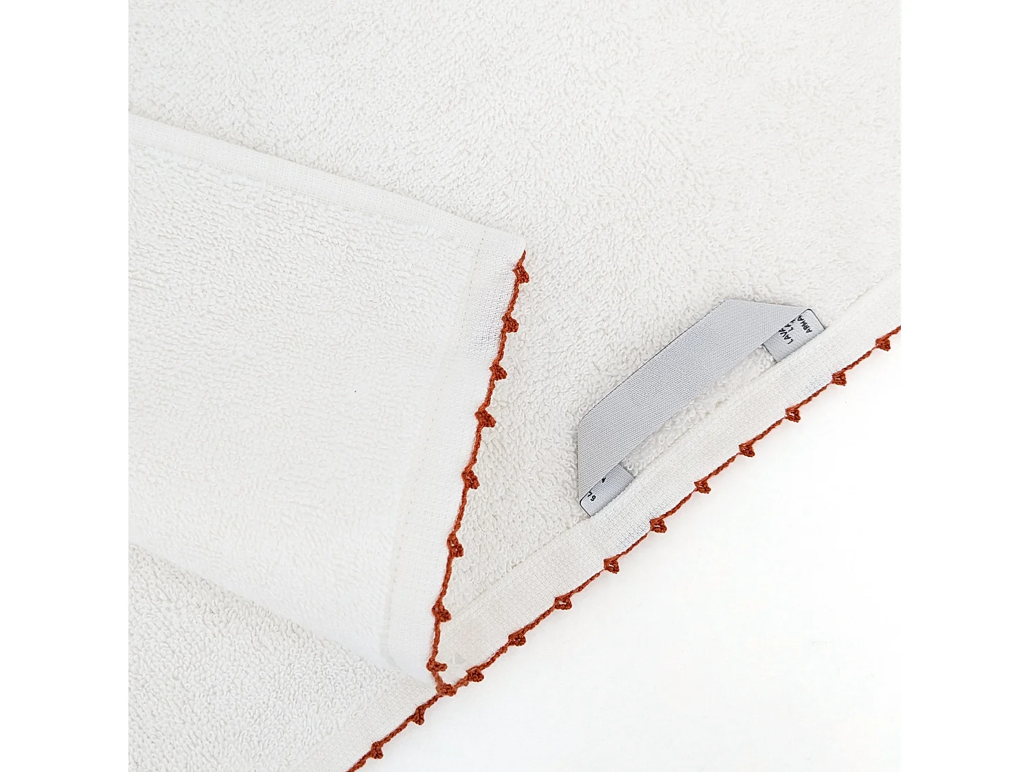 Parure de bain 7 pièces collection ORLA pur coton avec picueta orange