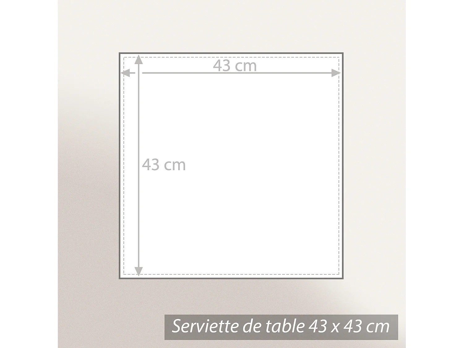 Lot de 4 serviettes de table polycoton 43x43 cm AKSEL marron Havane