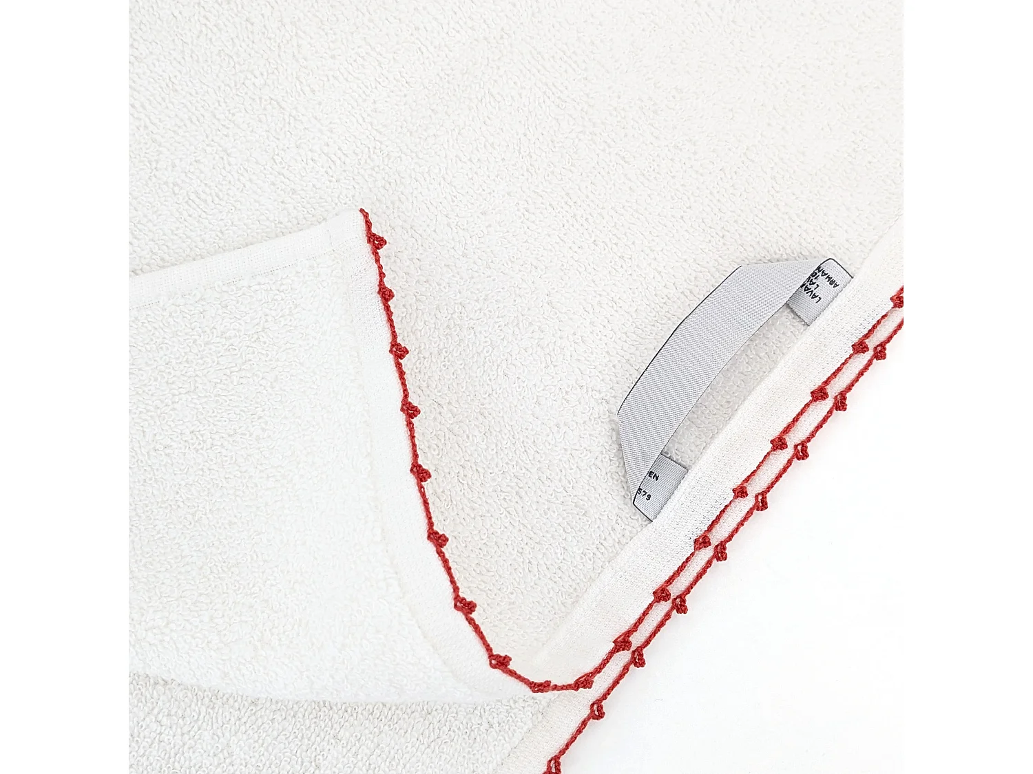 Drap de bain 100x150 cm pur coton collection ORLA avec picueta rose