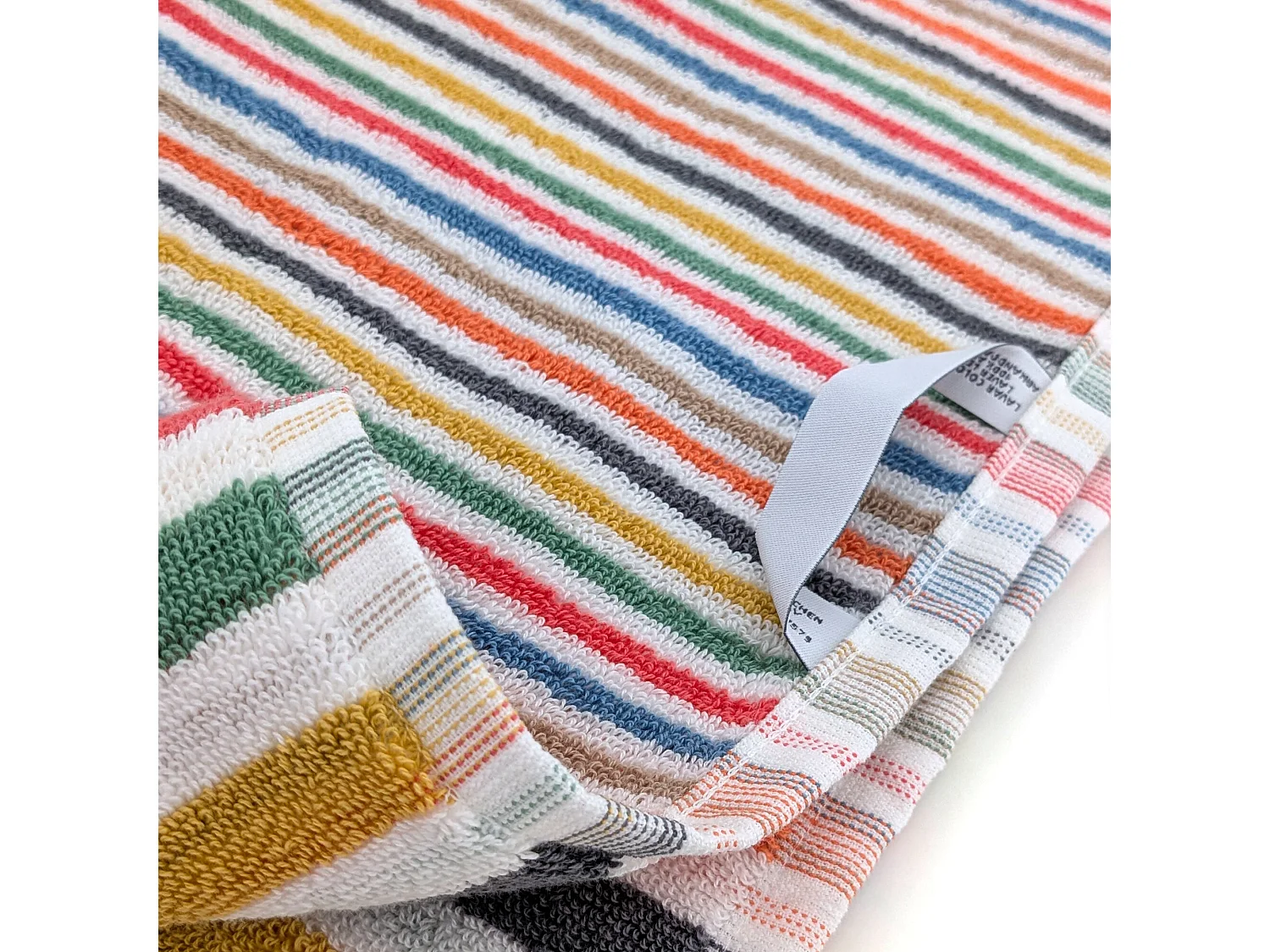 Serviette de toilette 50x100 cm pur coton collection RISALTO rayures multicolore