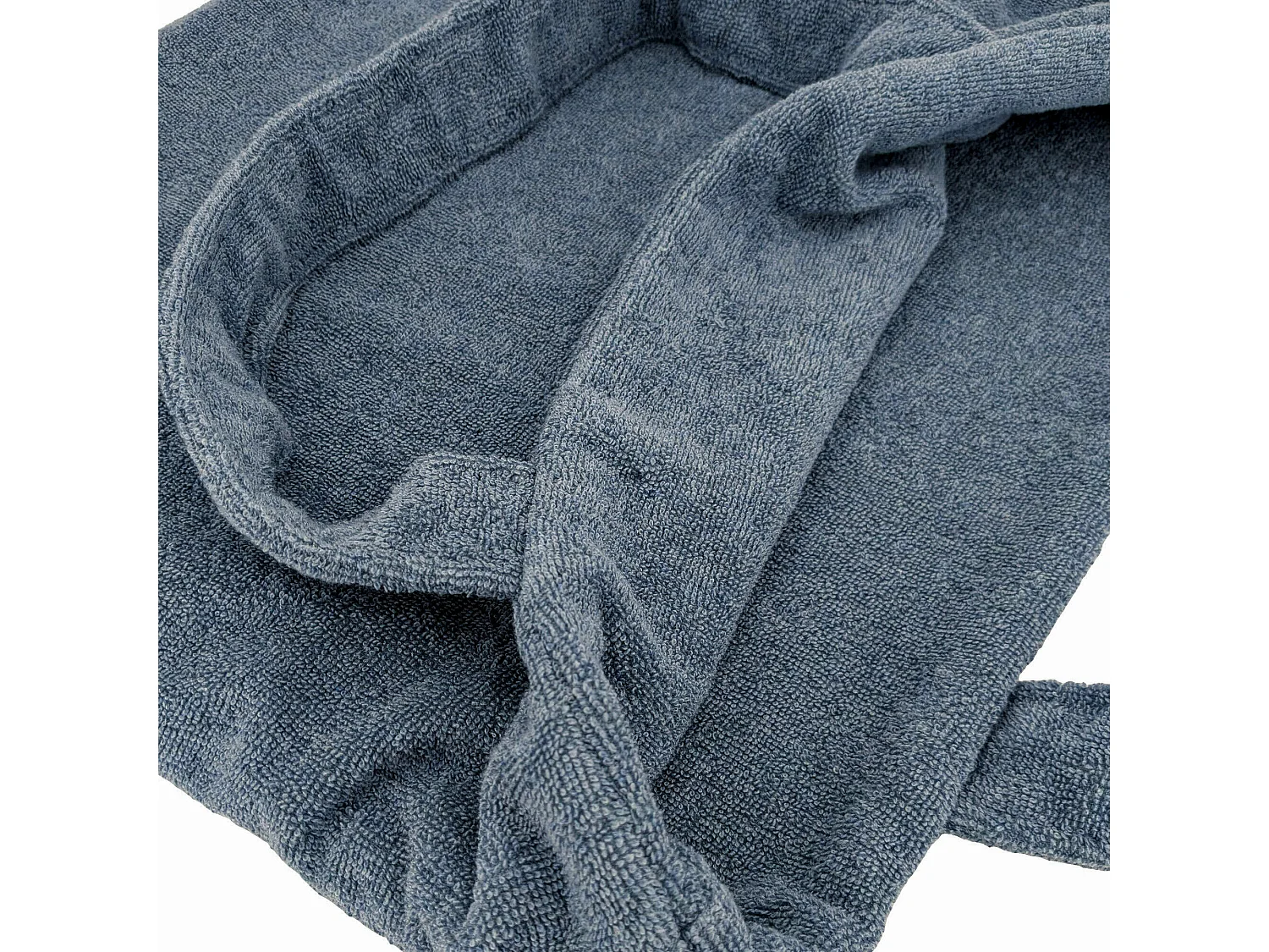 Parure de bain gaufré 6 pièces collection DENIM pur coton bleu