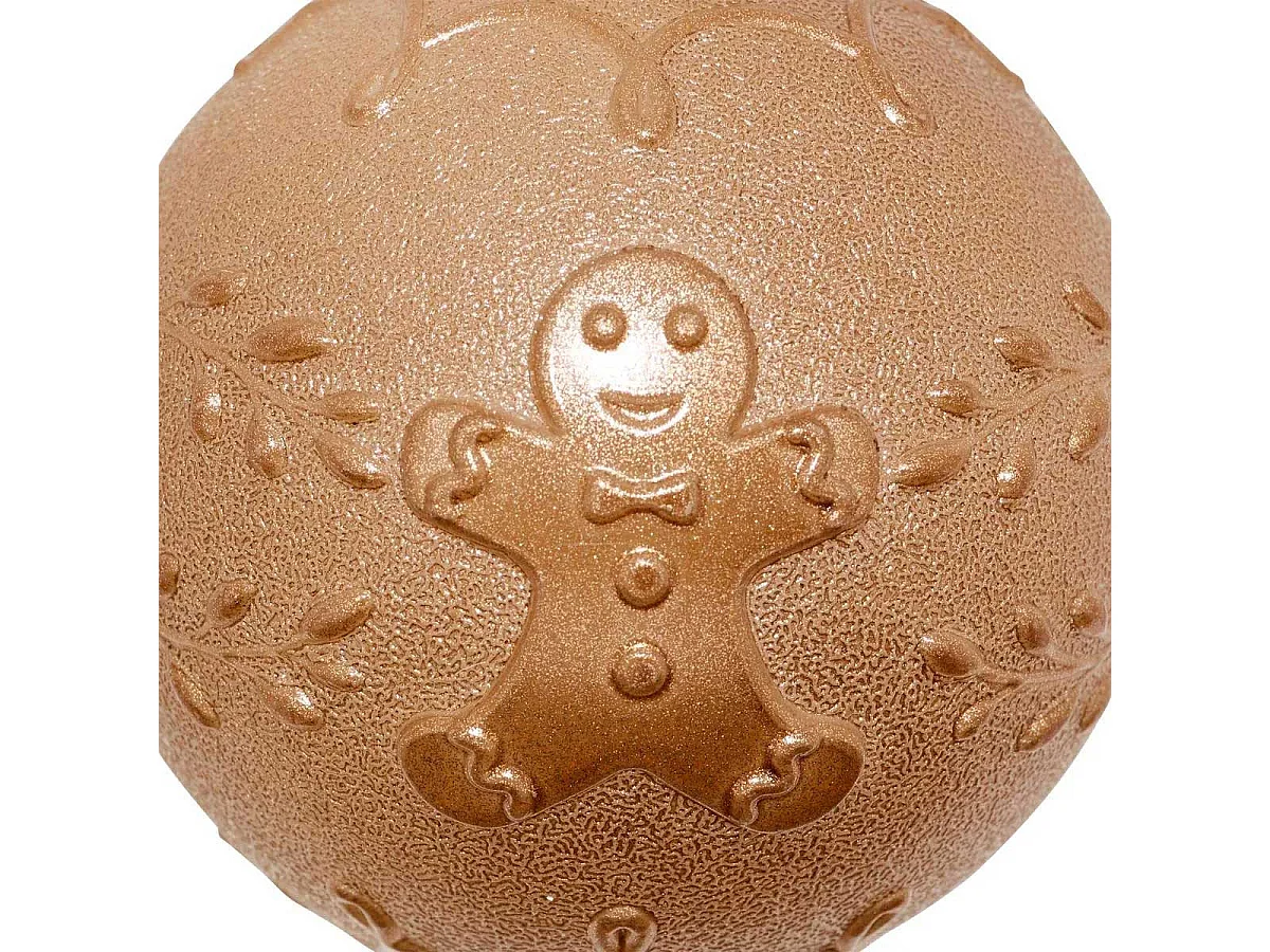 Boule de Noël "Pain d'Épice" 8cm Marron