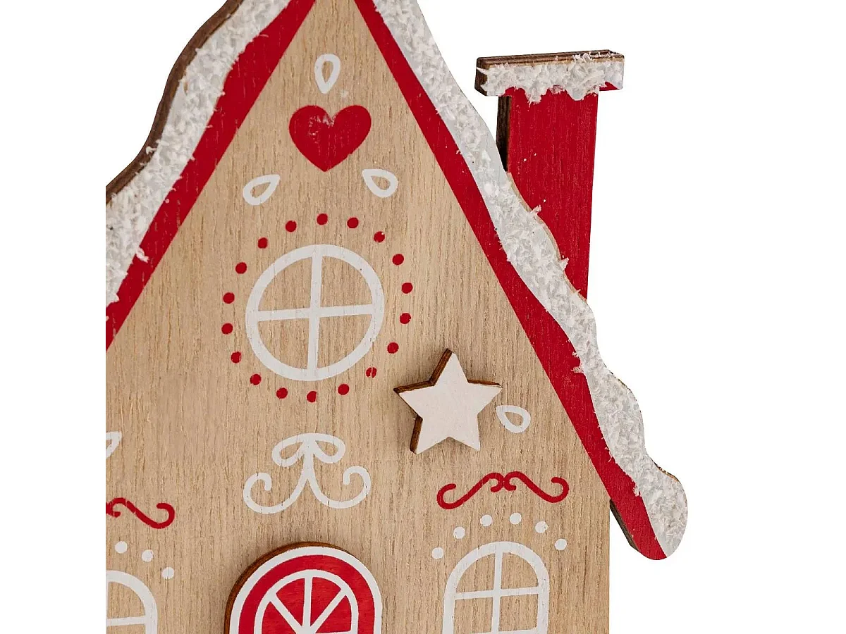 Sujet de Noël Maison "Biscuit" 14cm Beige