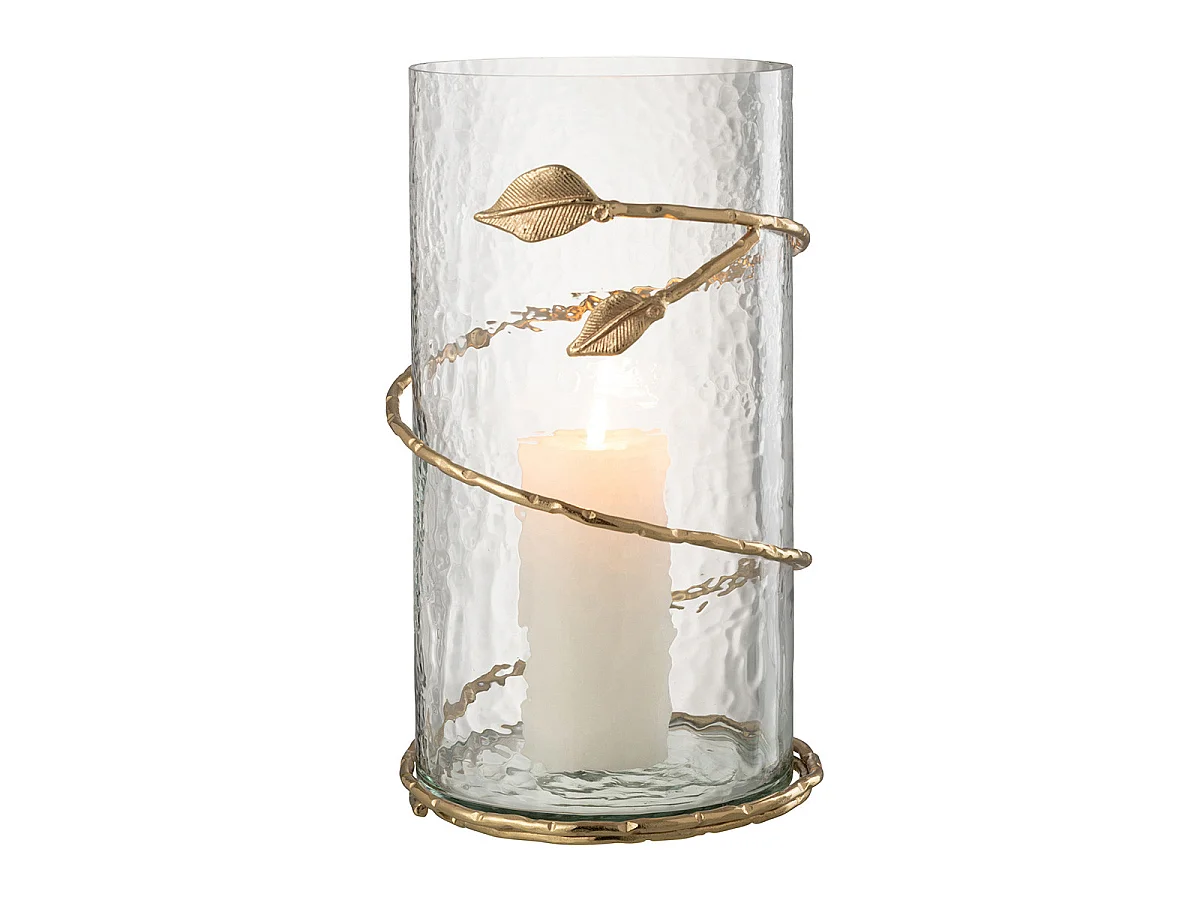Vase en Verre Feuille "Ofelia" 34cm Transparent