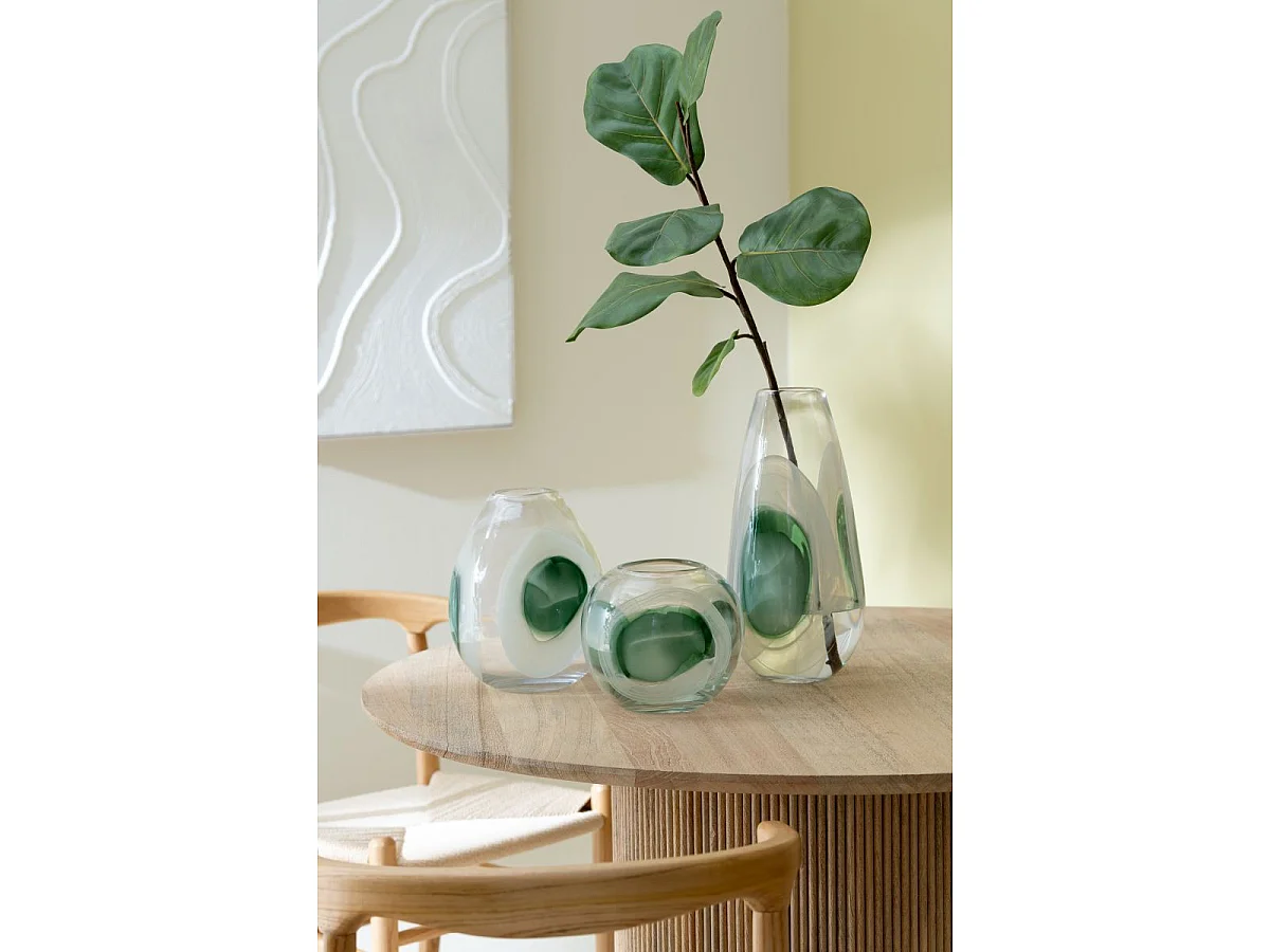 Vase Design en Verre "Livy" 37cm Multicolore