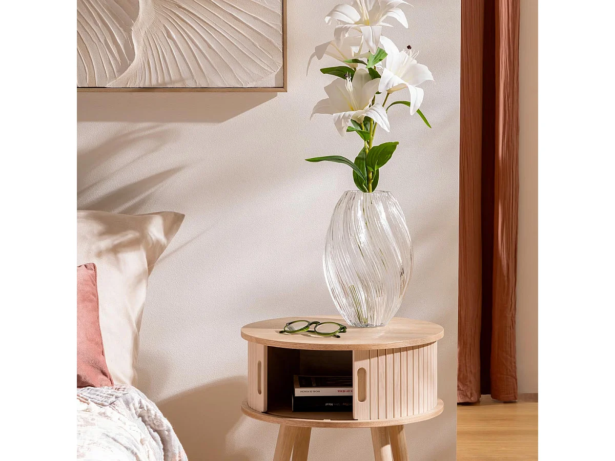Vase Design en Verre "Valma" 27cm Transparent