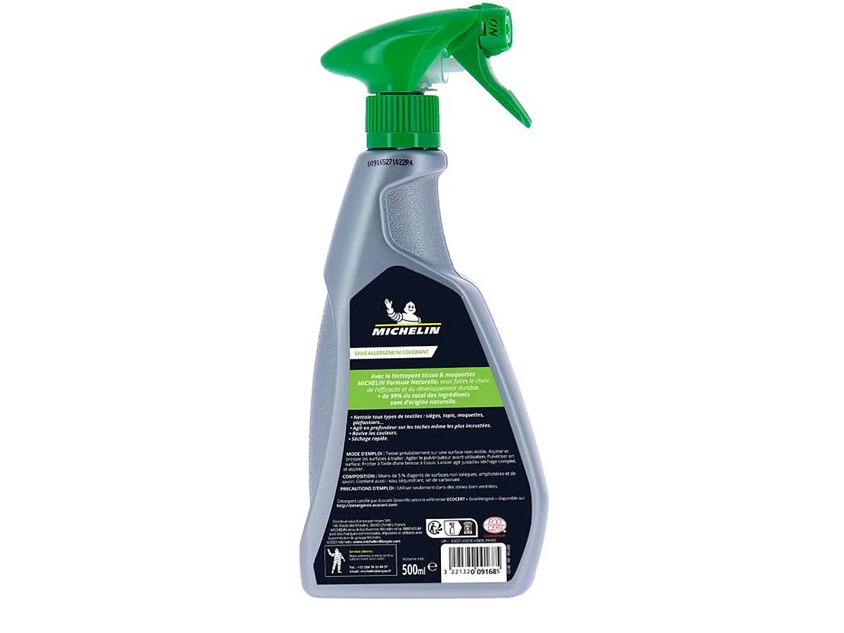 MICHELIN Nettoyant Textile 500 ml – Shampooing écologique pour tissus et moquettes