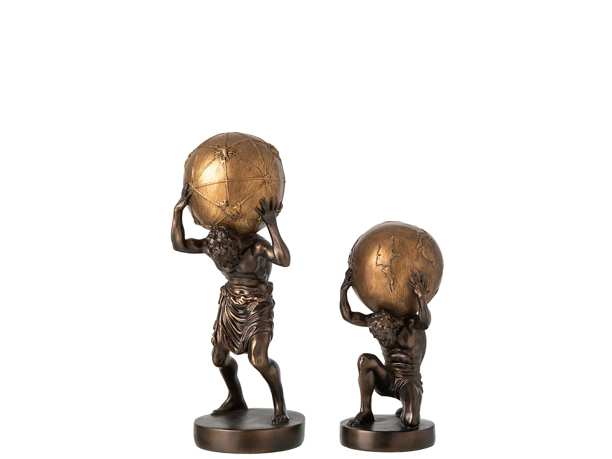 Statuette Figurine Balle "Emrys" 28cm Marron Foncé