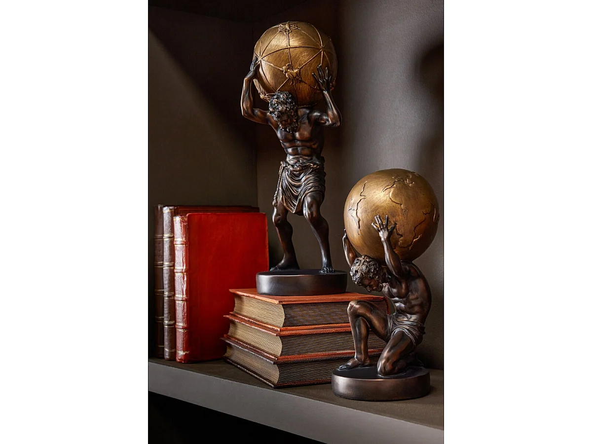 Statuette Figurine Balle "Emrys" 28cm Marron Foncé