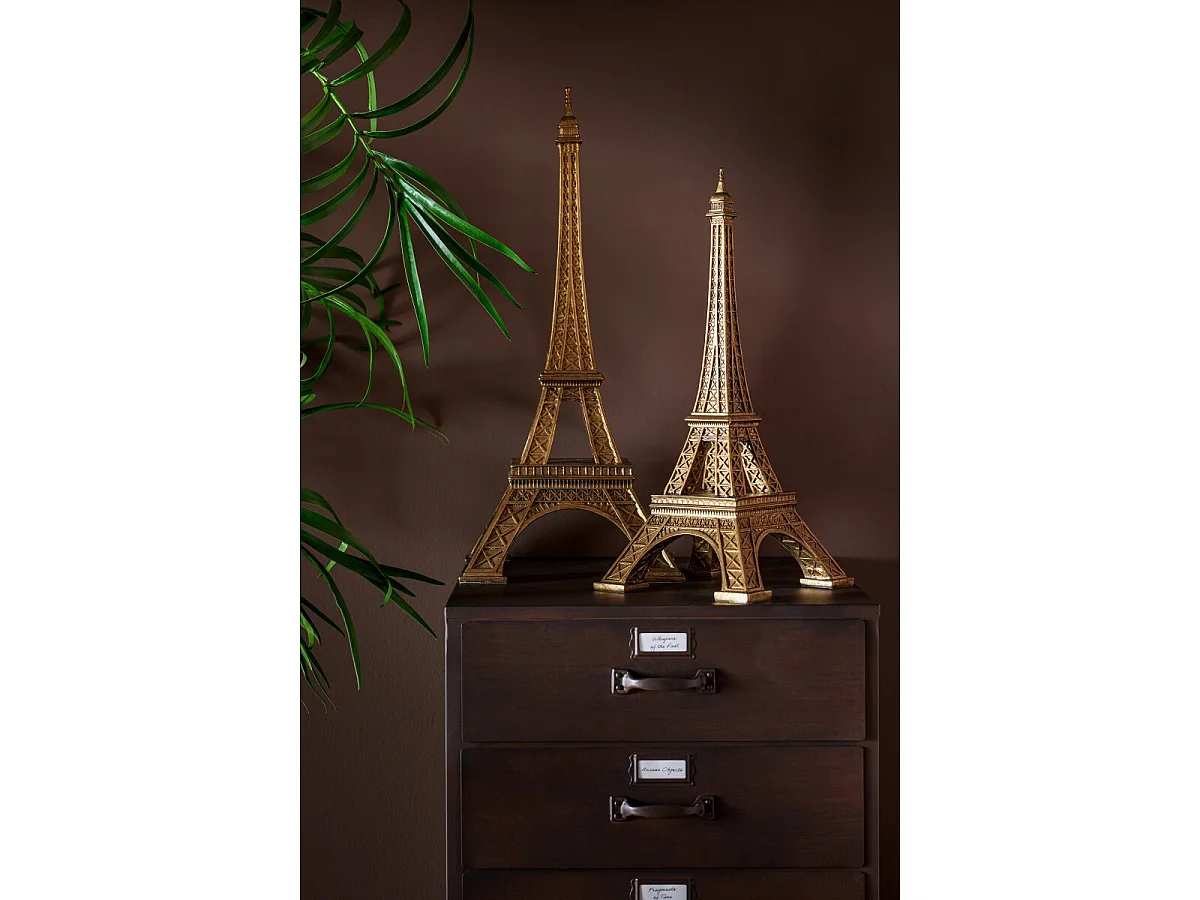 Tour Eiffel Déco en Résine "Hilda" 44cm Doré