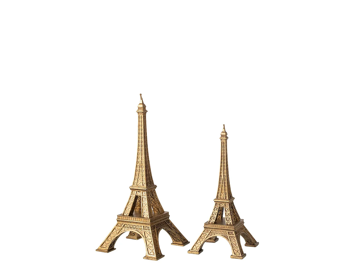 Tour Eiffel Déco en Résine "Hilda" 44cm Doré