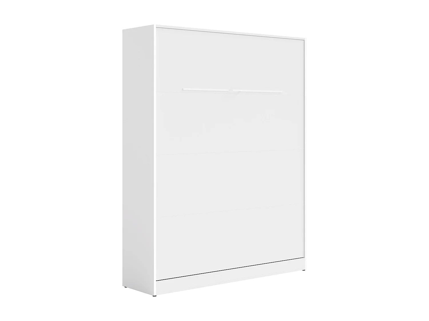 Lit escamotable 140 x 200 cm - Ouverture verticale manuelle - Avec LEDs - Blanc - RAPILI