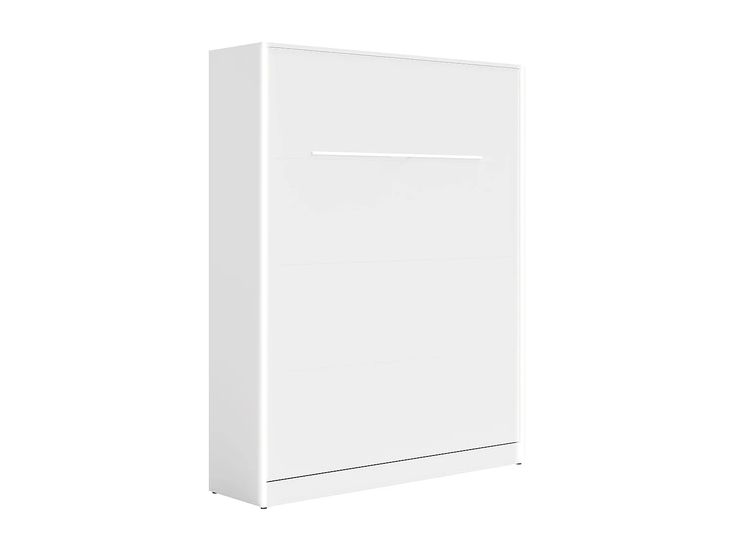Lit escamotable 140 x 200 cm - Ouverture verticale manuelle - Avec LEDs - Blanc - RAPILI