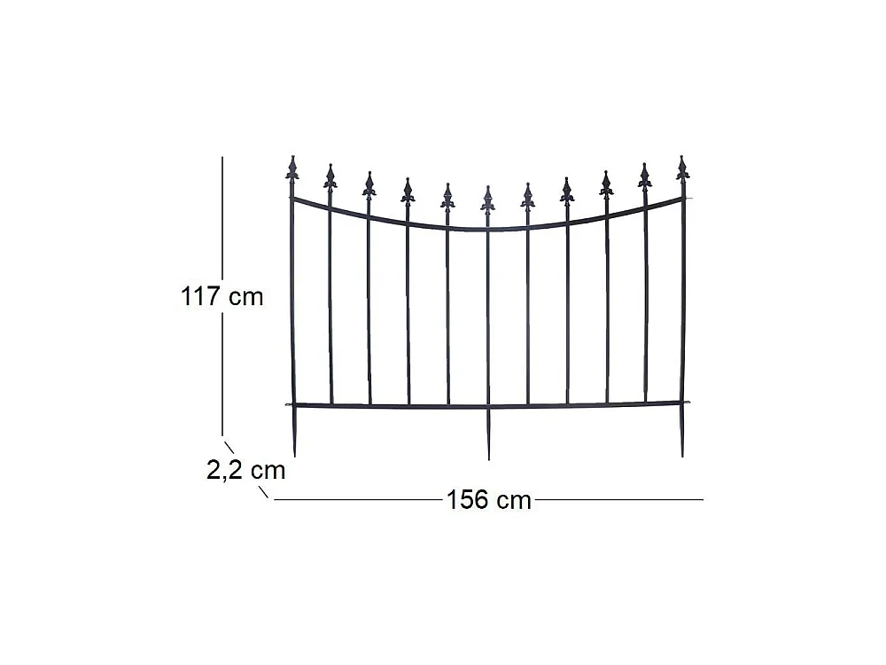 Bordure de jardin  156 x 2.2 x 117 cm Classique