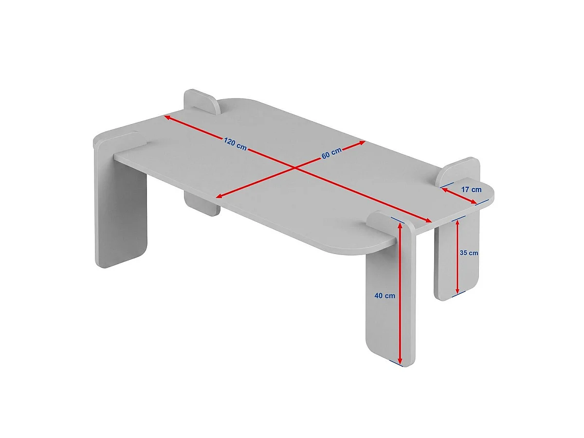 Couchtisch mit rechteckiger Platte L120 cm - ELOI