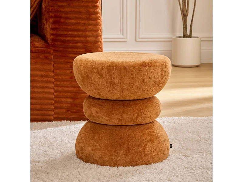 Pouf totem Ritem H38,5 cm ambre Atmosphera