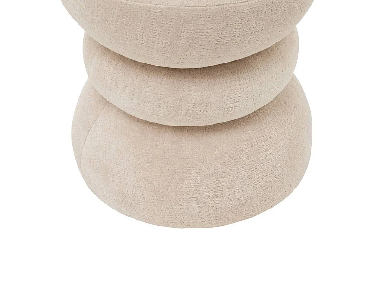 Pouf totem Ritem H38,5 cm ivoire Atmosphera