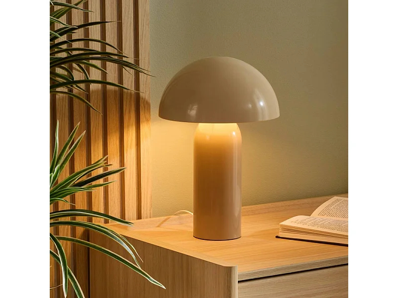 Lampe bicolore 37 cm Lito métal beige Atmosphera