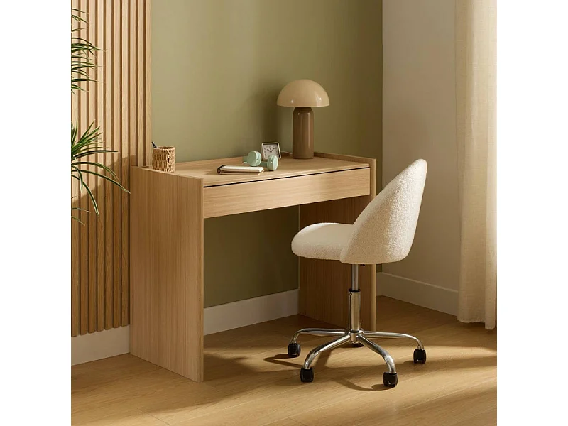 Lampe bicolore 37 cm Lito métal beige Atmosphera