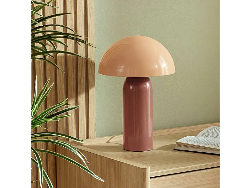 Lampe bicolore 37 cm Lito métal terracotta Atmosphera